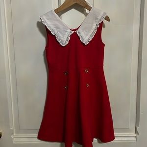 Janie and Jack red holiday dress girls size 6